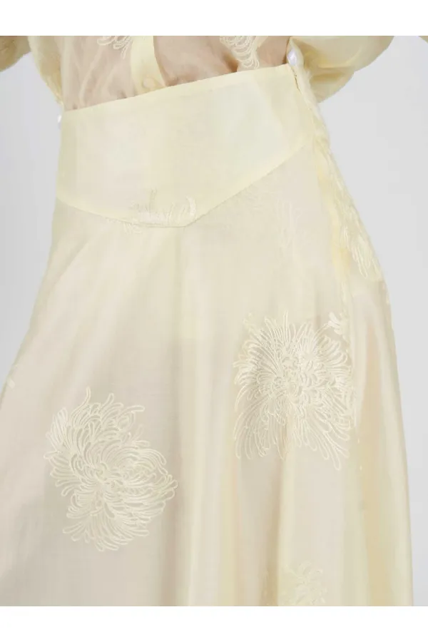 Jupe midi à volants 041192