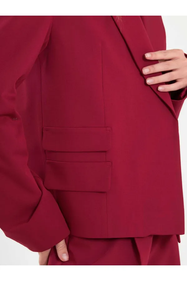 131044 Wide Shoulder Oversize Jacket