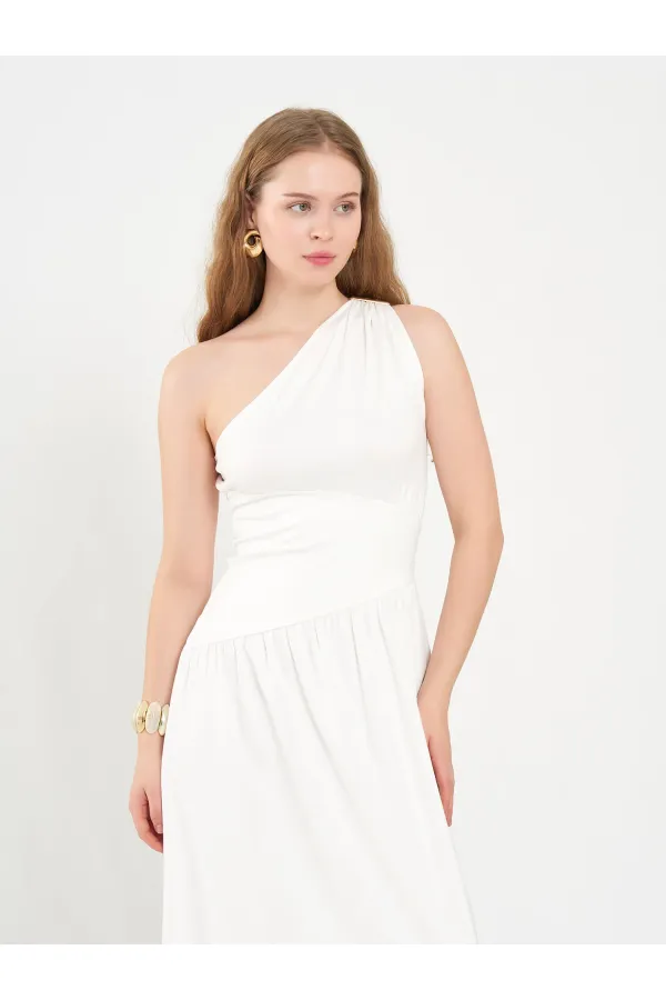 111688 Asymmetrical Waist Corset Dress