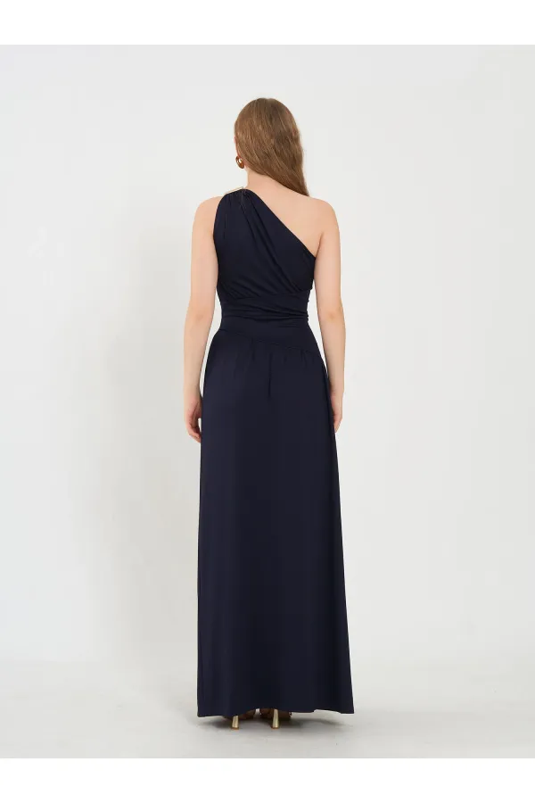 Robe corset asymétrique à taille 111688