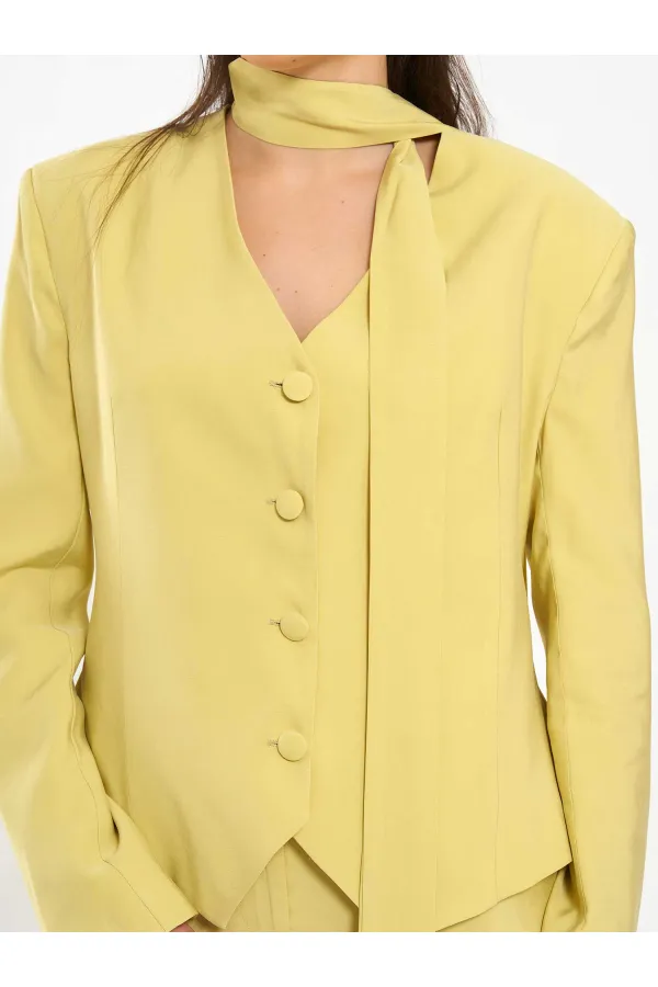 131049 V-neck Shawl Jacket