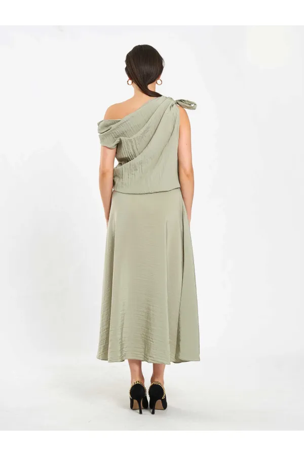 Jupe midi à volants 041162