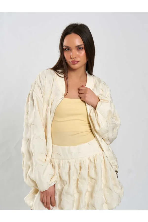 160893 Bomber Fermuarlı Ceket