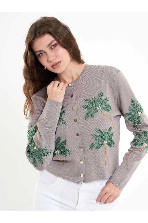 150525 Palmiye Boncuklu Hırka