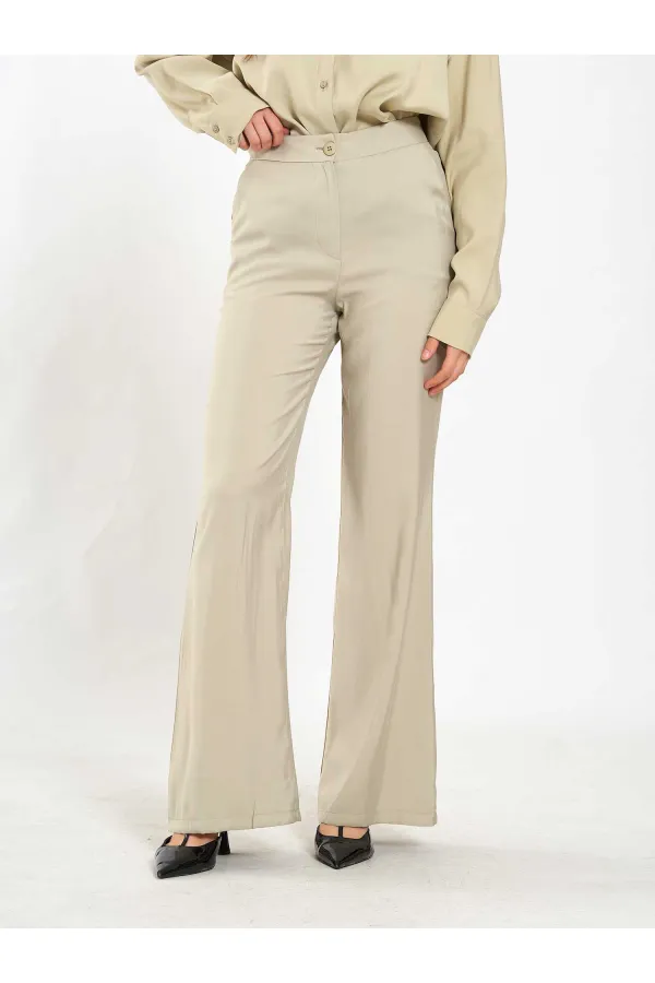 Pantalon à ceinture droite 031651