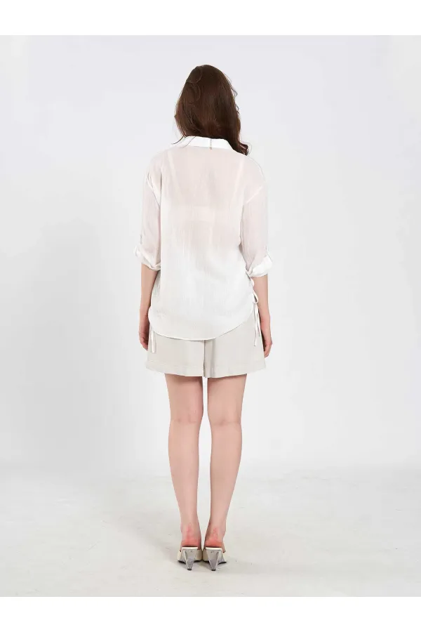 080825 Cotton Shirt with Hem 080825 Cotton Shirt with Hem