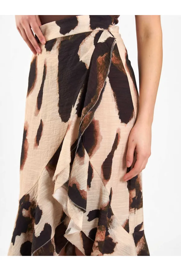 Jupe à volants à motifs 041178