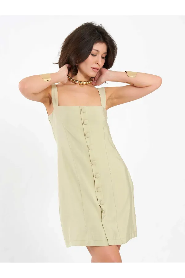 Robe courte boutonnée 111707