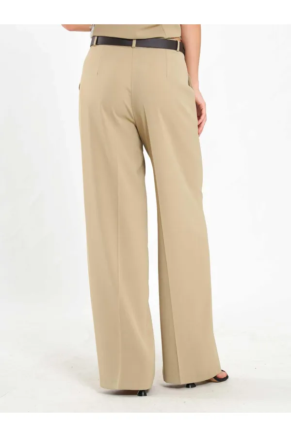 031661 Straight Cut Belted Trousers