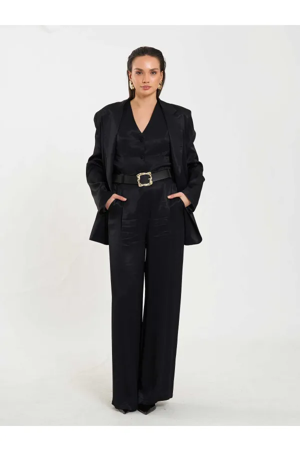 031624 Belt Detail Single Pleat Trousers
