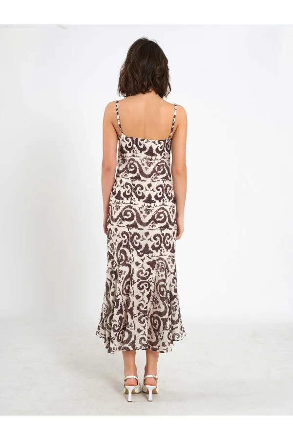 111460 Strappy Patterned Dress