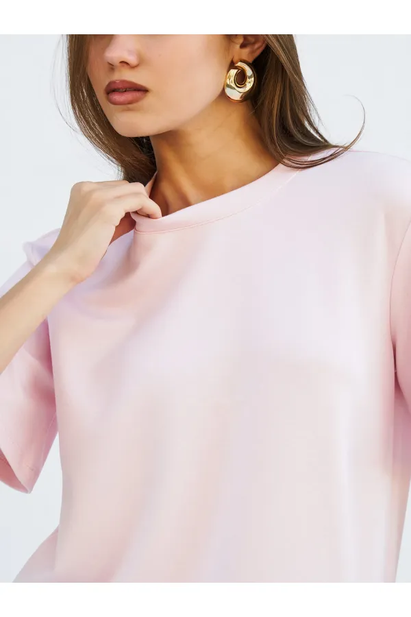 T-shirt oversize à col rond 050733