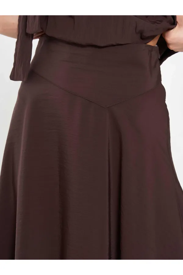 Jupe midi à volants 041162