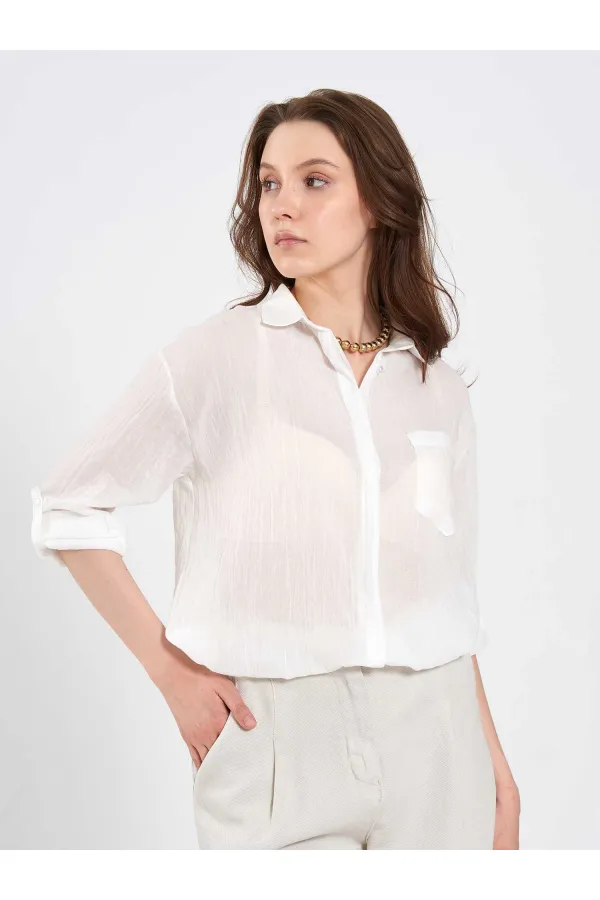 080825 Cotton Shirt with Hem 080825 Cotton Shirt with Hem
