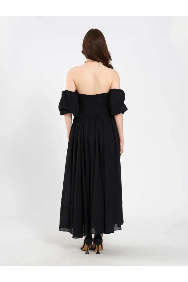 111736 Balloon Sleeve Cotton Dress 111736 Balloon Sleeve Cotton Dress