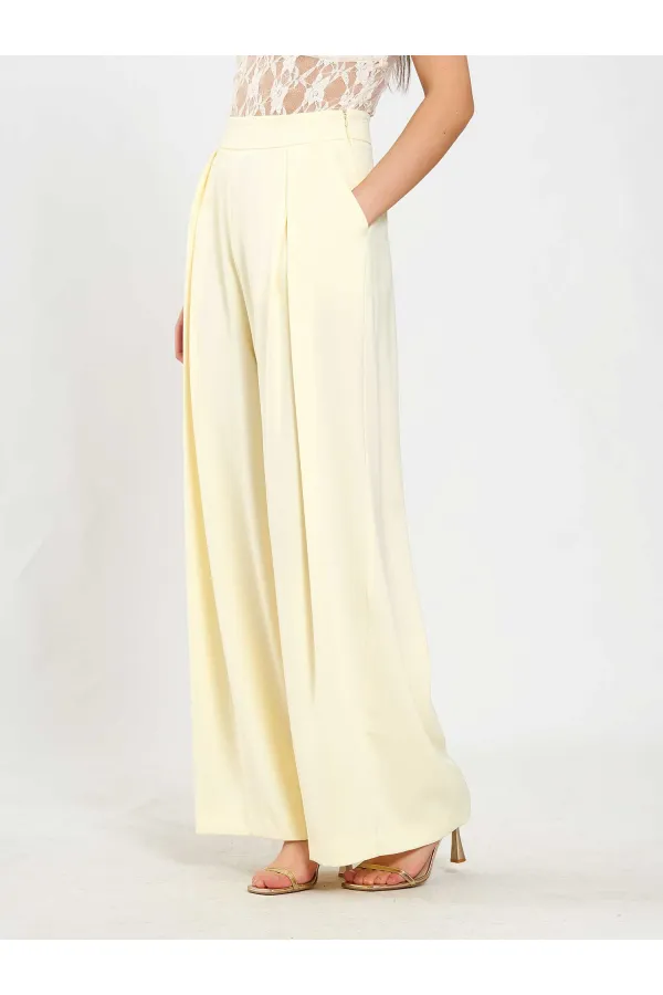 031635 A pileli Bol Paça Pantolon