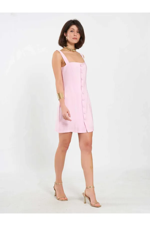 Robe courte boutonnée 111707