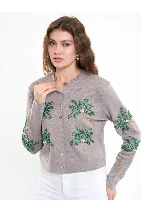 150525 Palmiye Boncuklu Hırka