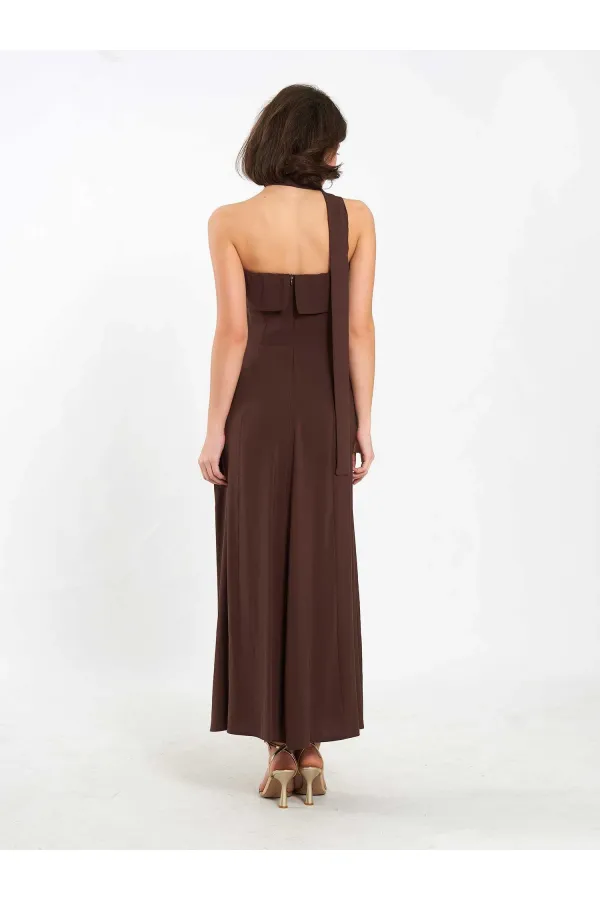 111706 Strapless Dress with Slit