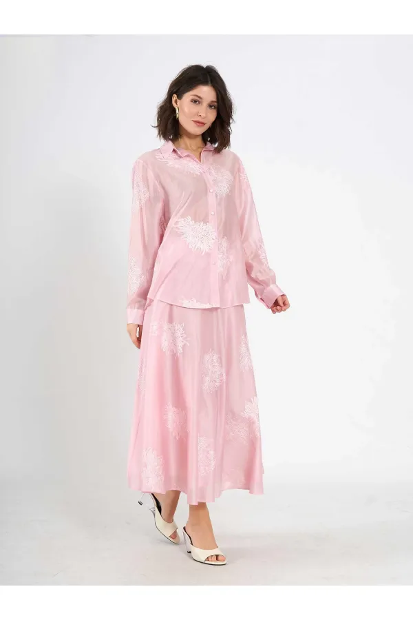 080781 Embroidered Oversize Shirt