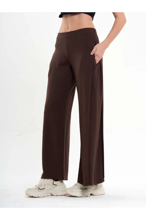 031595 Wide Leg Trousers with Side Pleats