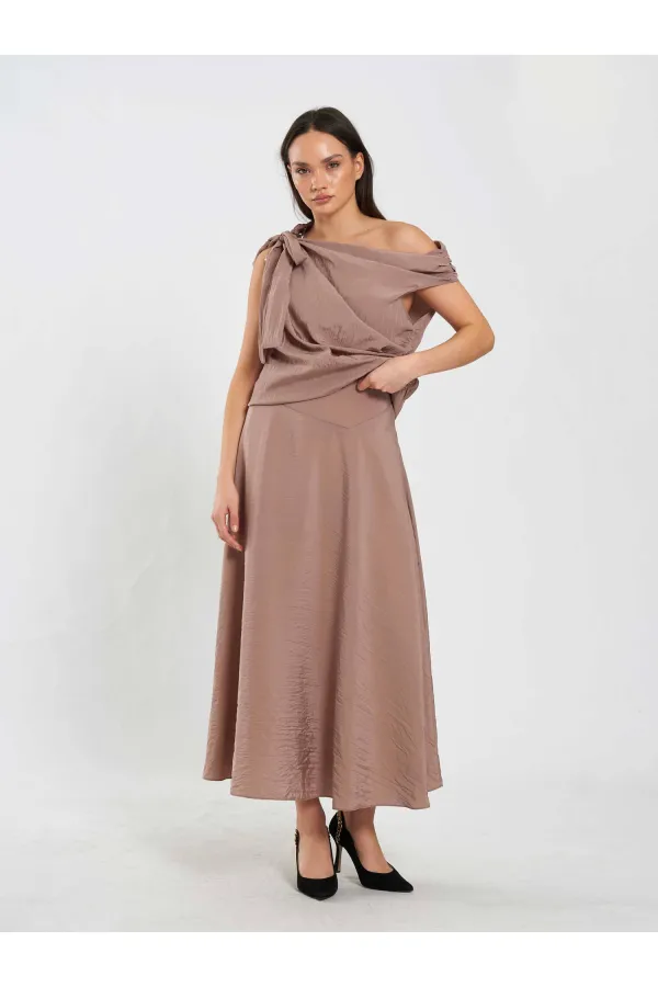 041162 Ruffled Midi Skirt