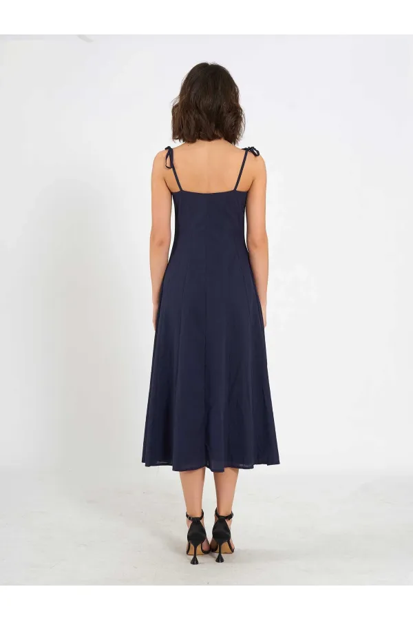 111554 Ruffled Voile Midi Dress