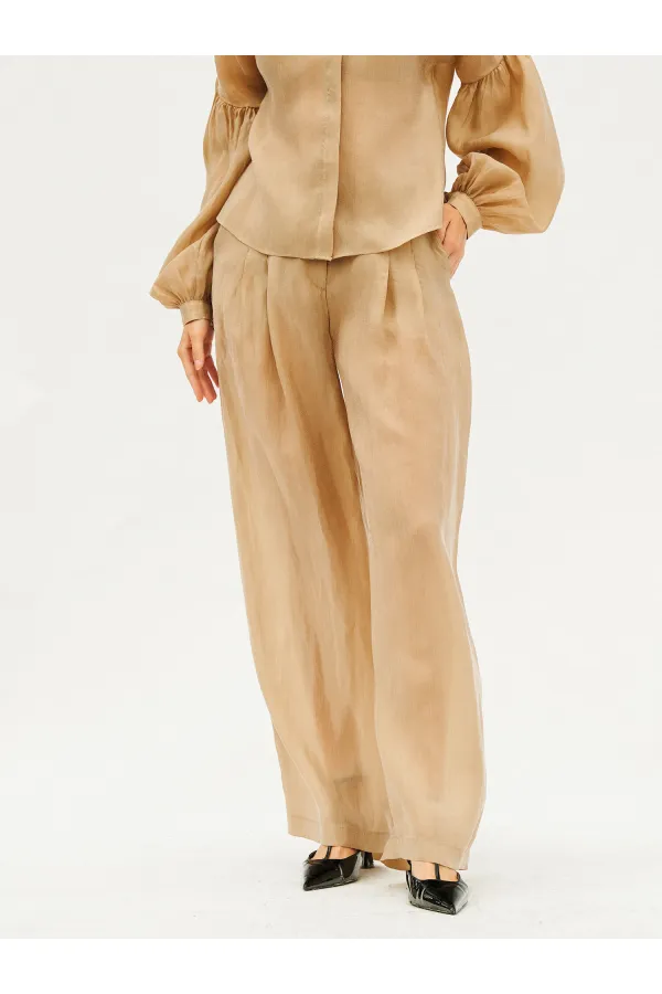 220579 Balloon Sleeve Shirt and Trouser Set