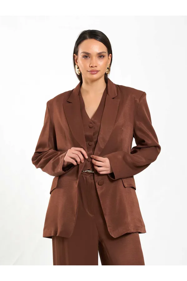 131055 Veste oversize à un bouton