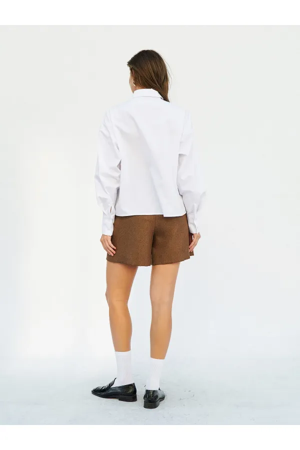 Chemise à une poche avec cravate 080733