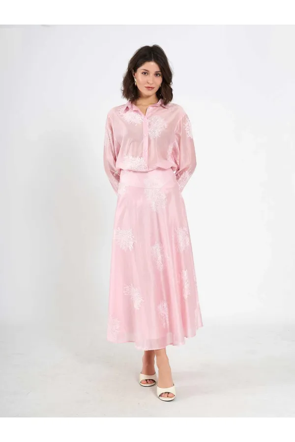 041192 Volanlı Midi Etek