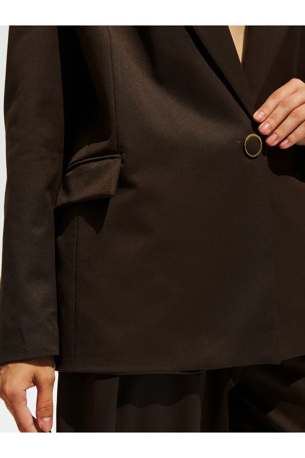 130984 Single-Button Blazer Jacket