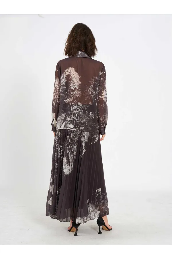 Chemise en mousseline effet aquarelle 080813