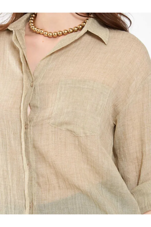 080825 Cotton Shirt with Hem 080825 Cotton Shirt with Hem