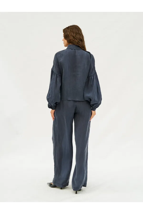 220579 Balon Kol Gömlek Pantolon Takım