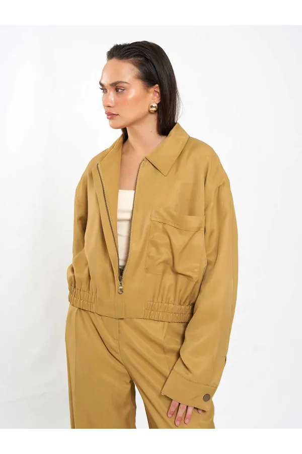 160897 Single Pocket Bomber Jacket