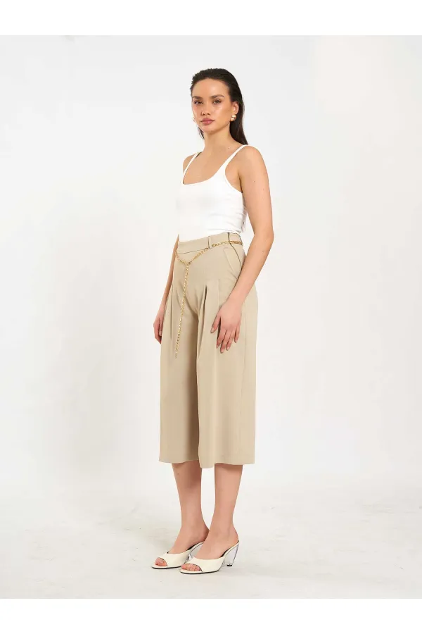 010872 Zincir Kemerli Bermuda