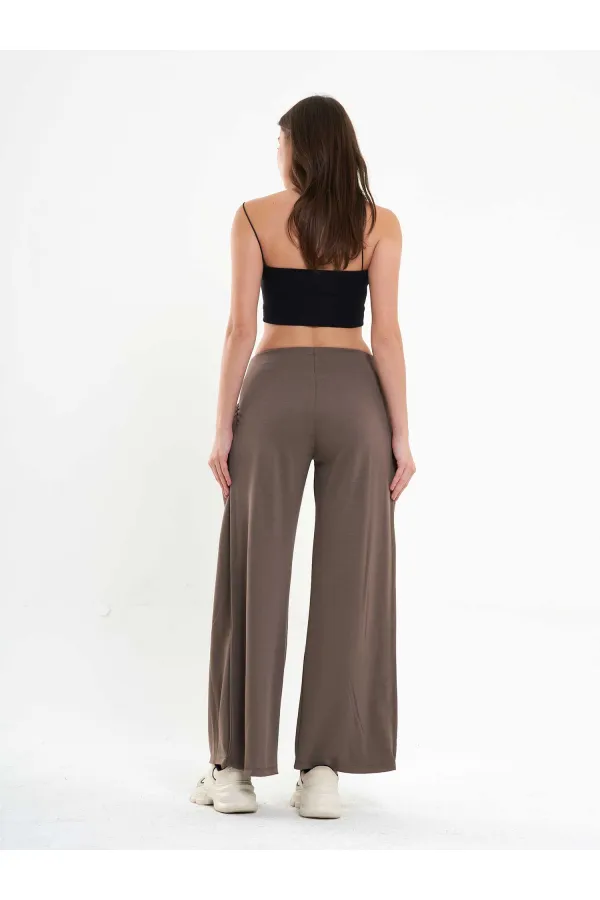 031595 Wide Leg Trousers with Side Pleats