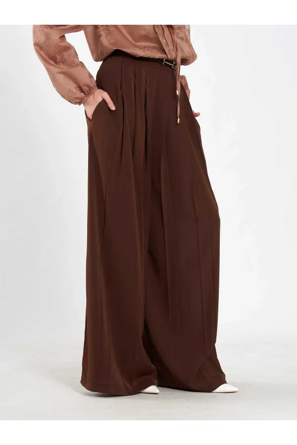 031676 Pleated Loose Fit Belted Trousers 031676 Pleated Loose Fit Belted Trousers