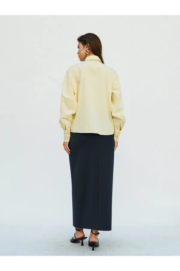 Chemise à une poche avec cravate (réf. 080733)