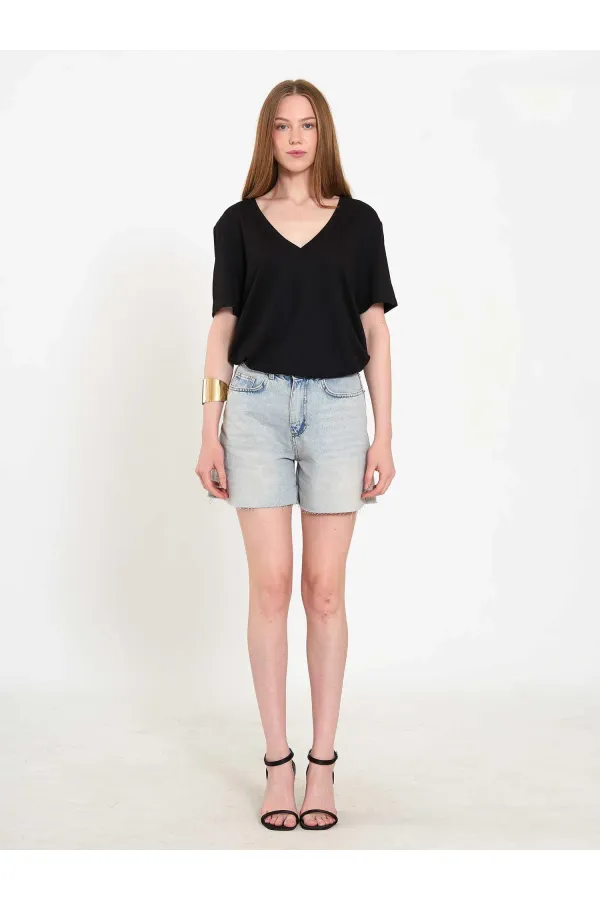 010877 Denim Mini Shorts