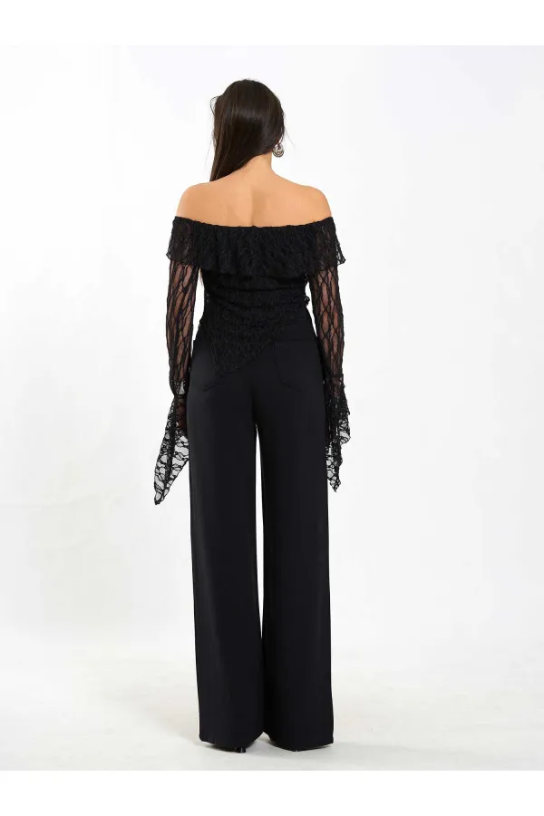 031659 Tencel Straight Leg Trousers