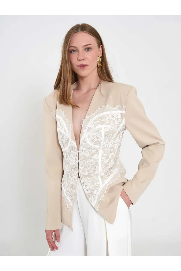 131064 Lace Corset Fit Jacket