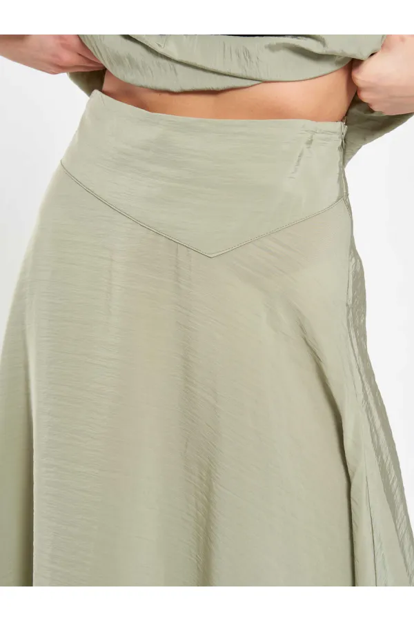 Jupe midi à volants 041162