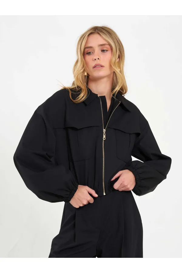 160896 Önü Fermuarlı Bomber Ceket