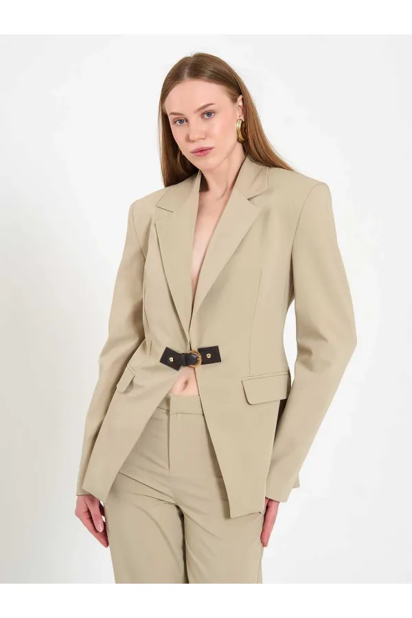 131066 Stella Jacket with Front Belt Buckle