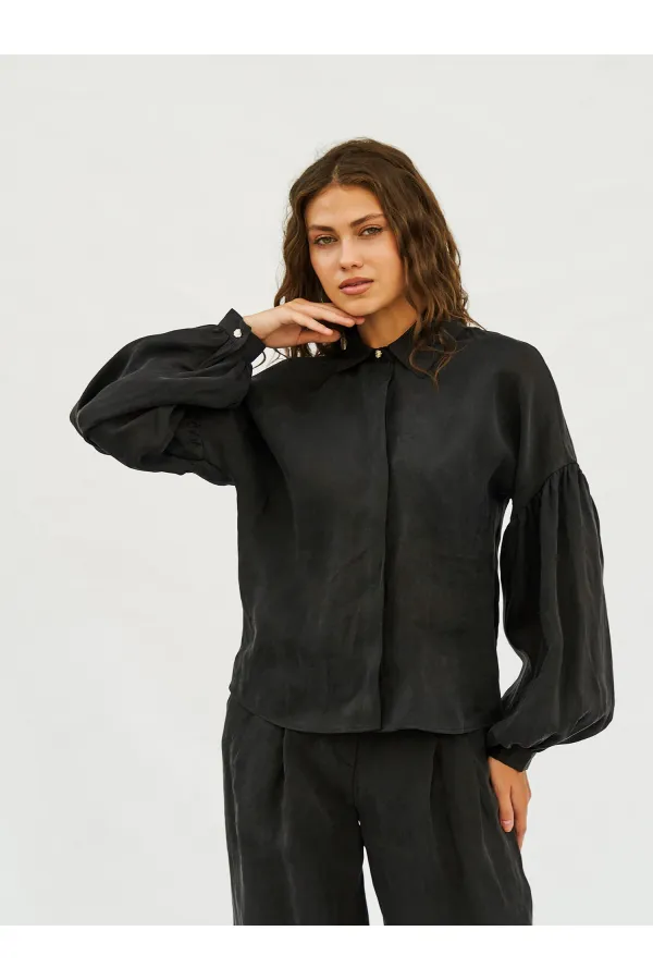 220579 Balloon Sleeve Shirt and Trouser Set