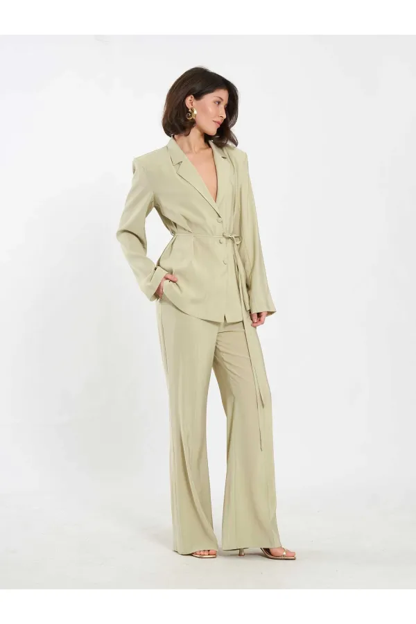 Pantalon à ceinture droite 031663