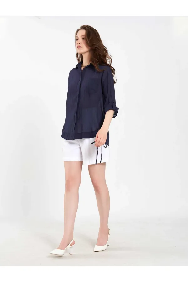 080825 Cotton Shirt with Hem 080825 Cotton Shirt with Hem