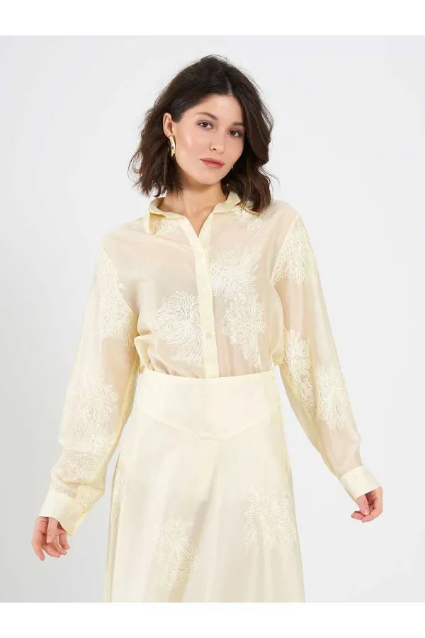 Chemise oversize brodée 080781